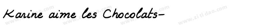 Karine aime les Chocolats字体转换